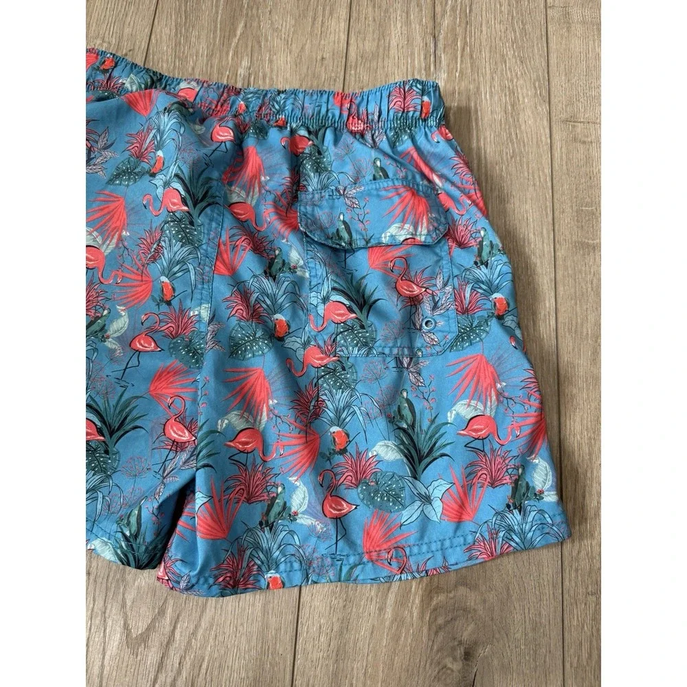 Molokai Surf‎ Co Tropical Flamingo Swim/board Trunks Men's Size Small